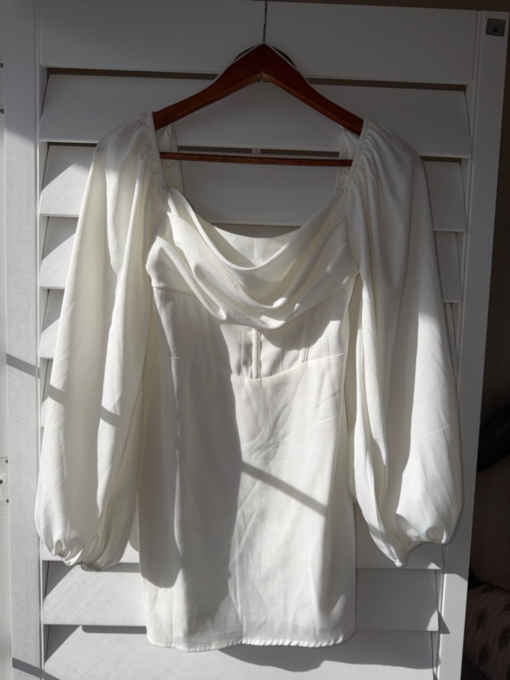 Princess Polly White Draped Mini Dress